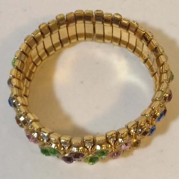 🟢 (Phil) Sparkly Colorful Stretchy Bracelet - Picture 7 of 9